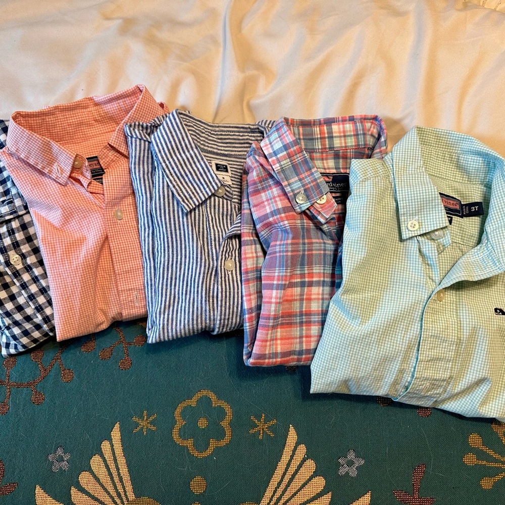 3T Vineyard Vines and Janie and Jack button down shirts.